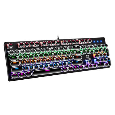 Green Axis Mechanical Gaming Keyboard USB RGB Gaming Keyboard 104 Keys Without Punch Keyboard Luminous Mechanical Keyboard