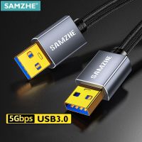 SAMZHE USB Ke USB 3.0 Kabel Ekstensi Jantan Ke Jantan 2.0 Kabel Perpanjangan untuk PC TV PS4 Ekstensi Laptop Komputer