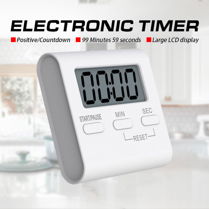 Digital Kitchen Timer/Clock, Alarm Cooking Positive Count Down with  Magnetic