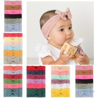 【CW】 6Pcs/Set Baby Bow Hairband Elastic Wide Headband Stretch Knot Bandanas Turban Headdress Clothing Accessory