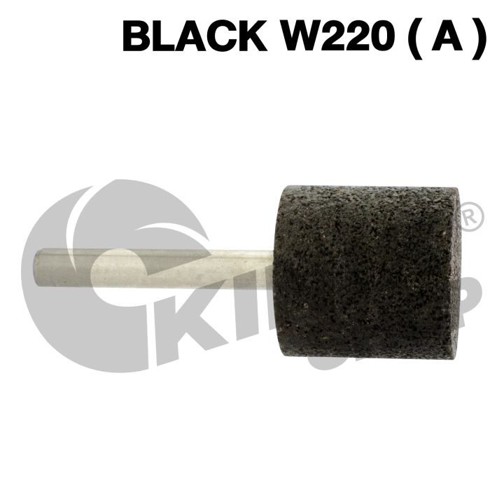 1อัน-kinik-หินแกน6mm-เบอร์w220-ขนาด-25x25x6mm-สีดำ