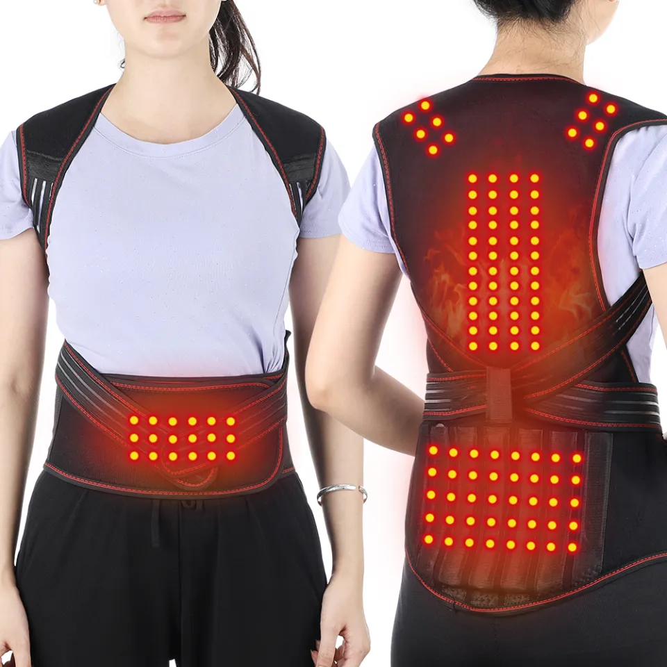 Tourmaline Self-heating Magnetic Therapy Waist Back Shoulder Posture  Corrector Spine Lumbar Brace Back Support Belt Pain Relief 