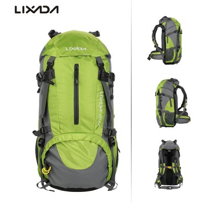 Lixada 50L Outdoor Sport Backpack Nylon Rucksack Waterproof Climbing Bags With Rain Cover Camping Hiking Trekking Knapsack