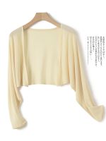 original Uniqlo New Fashion Ice silk sunscreen womens long-sleeved thin shawl shawl summer with skirt cardigan jacket outer wear small vest shoulder outer blouse
