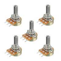 5Pcs 1K-1M Ohm Variable Resistors WH148 3Pin Single Turn Adjustment Rotary Carbon Film Taper Potentiometers 20MM Shaft 10Values