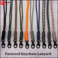 SOUMNS SPORTS คุณภาพสูง ป้องกันตัวเอง มีความแข็งแรงสูง สายร่มชูชีพ พวงกุญแจ Paracord พวงกุญแจ หัวเข็มขัดหมุนได้