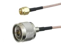 1Pcs RG316 SMA Male Plug to N Male plug Connector RF Coaxial Jumper Pigtail Cable For Radio Antenna 4inch 10M