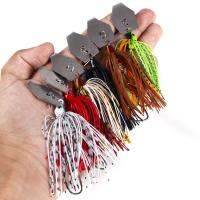 1pcs Fishing Lures 100mm 11g Metal Bait With Rubber Skirt Artificial Wobbler Buzzbait Jigging Spinner Pike