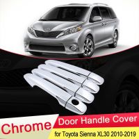 ◘ for Toyota Sienna XL30 2010 2011 2012 2013 2014 2015 2016 2017 2018 2019 Chrome Door Handle Cover Trim Car Stickers Accessories