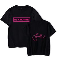 BLACKPINK JENNIE เสื้อยืดผ้าฝ้ายผู้ชายและผู้หญิงขนาดใหญ่คอกลม Kpop เสื้อยืดS-5XL