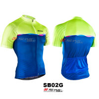 เสื้อเจอร์ซีย์สำหรับปั่นจักรยาน SonicBike แห้งเร็วระบายอากาศได้ดีใหม่สีเขียว-SB02G ป้องกันรังสียูวี