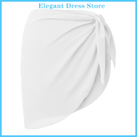 [KP Elegant]?? ผู้หญิงชายหาดบิกินี่ปกปิดผ้าชีฟองทึบกระโปรง sarong ผ้าพันคออาบน้ำสูท