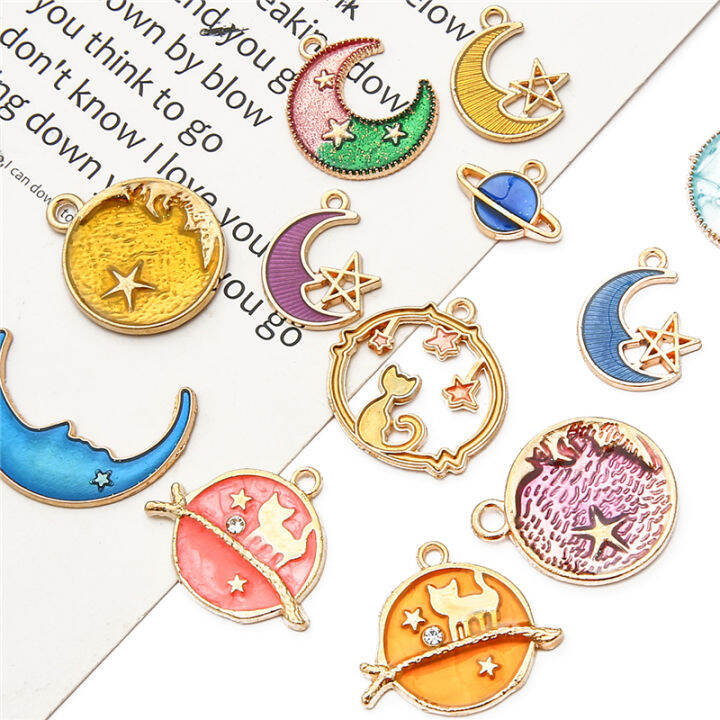 8ชิ้น-ถุงแฟชั่นโลหะเคลือบโลหะ-charms-sun-moon-star-celestial-charm-จี้สำหรับ-diy-เครื่องประดับหัตถกรรมทำสร้อยคอสร้อยข้อมือต่างหูอุปกรณ์เสริม