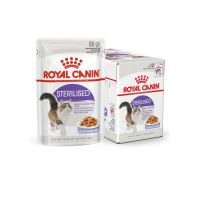 อาหารแมว  Royal Canin Sterilised Jelly Pouch  แมวโต ทำหมัน 85g. x12 ยกกล่อง