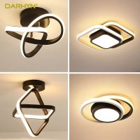 ZZOOI Small Modern LED Ceiling Light 2 Rings Creative Design Ceiling Lamp Indoor Lighting Fixtures Hallway Balcony Aisle Office Lustre