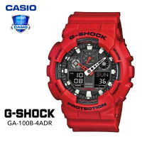 Casio รุ่น GA-100B-4ADR สีแดง ดำ สายด้าน สินค้าของเเท้ รับประกัน 1 ปี