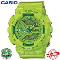 Ga-110 นาฬิกาข้อมือดิจิตอล สีเขียว สําหรับผู้ชาย และผู้หญิง GA-S110CC