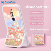 XiaoXin สำหรับ OPPO F11 TPU ที่มองไม่เห็นยืนโทรศัพท์กรณีแบบบูรณาการโทรศัพท์ Soft Case กล้องเต็มครอบคลุม