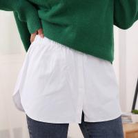 หญิงสาวเสื้อเสื้อ Extender ปรับ Layering F AUX ด้านบนล่างกวาดมินิกระโปรงเท็จ Hemline แยก Underskirt