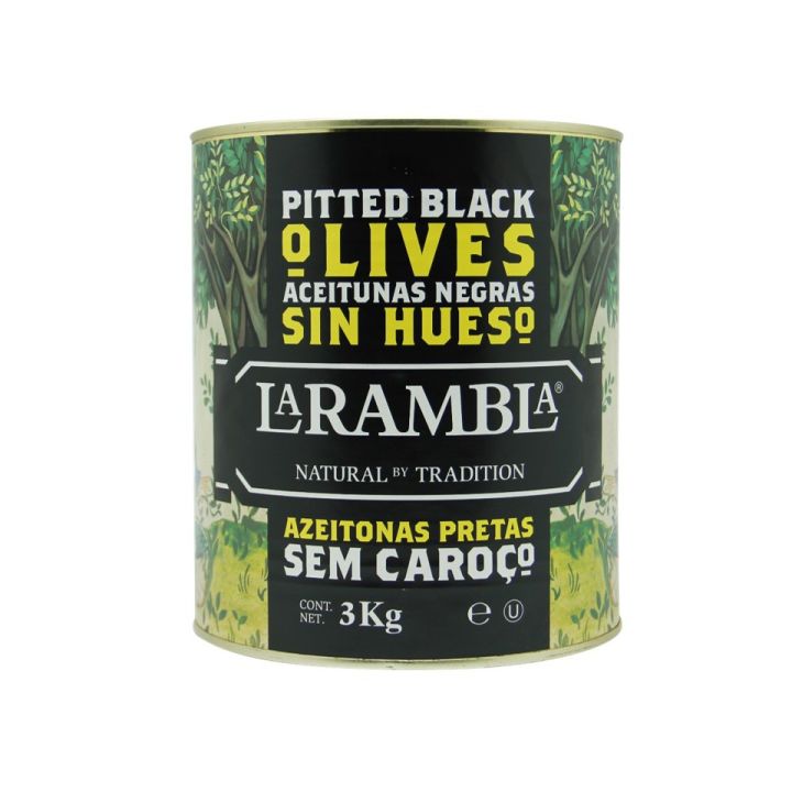 promotion-la-rambla-pitted-black-olive-3-kg-มะกอกดำไม่มีเมล็ด-นำเข้าจากประเทศสเปน