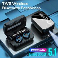 SACEC PSENS TWS Sport Bluetooth 5.1 Wireless Mirror Earphones With Charging Box Waterproof 9D HD Stereo Touch Control Earbuds