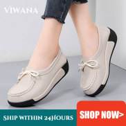 VIWANA Wedges Shoes For Women Korean Style 4CM Wedge Heel Platform Shoes