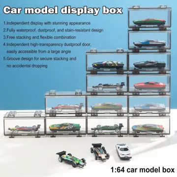 Original Hot Wheels Car Storage Box for Diecast 1:64 Voiture Display Box  Matchbox Collection Educational Boys Toys for Children