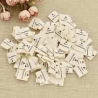 100pcs Square Shape Handmade With Love Clothing Labels For DIY Craft Sewing On Clothes Bag Shoes Decor Cloth Tags Labels