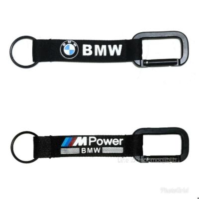 พวงกุญแจ​ผ้า​ สาย​ยาว​ ตะขอ​เกี่ยว​ BMW BMW M Power