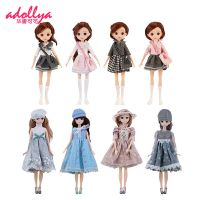 Adollya ตุ๊กตาตุ๊กตา BJD ทั้งชุด1/6ตุ๊กตา BJD S สำหรับเด็กผู้หญิง,ตุ๊กตาข้อต่อที่สามารถเคลื่อนย้ายได้แฟชั่นของเล่นของเพศหญิง11ข้อต่อสำหรับเด็กผู้หญิง