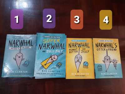 Narwhal &amp; Jelly 1-4 / set of 4 books Comic by Ben Clanton ปกอ่อน