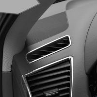 Car Styling Stainless Steel Air Vent Decoration Frame Cover Trim For Audi Q5 2010-16 Interior Auto Dashboard Air Outlet Stickers