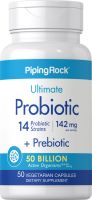 Probiotic-14 25 พันล้านสิ่งมีชีวิตที่มี พรีไบโอติก, 50 แคปซูลผัก