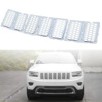 Grille Inserts ABS Mesh Honeycomb Chrome Clip-on Grill Cover Trim Kit for 2014 2015 2016 Jeep Grand Cherokee