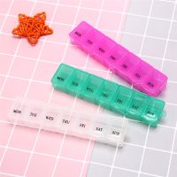 [HOT ZUQIOULZHJWG 517] 1PC 3สี7วันรายสัปดาห์แท็บเล็ต Pill กล่องยาผู้ถือ Storage Organizer คอนเทนเนอร์กรณีกล่องยา Splitters