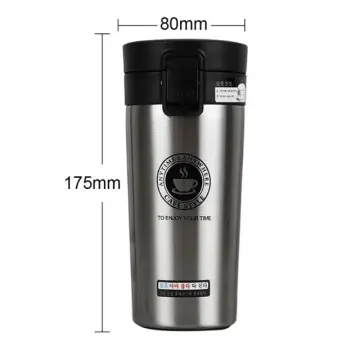 Protable Office Coffee Hot Cup Travel Mug Stanley Cup Insulated Airless  Bottle Straight Mouth Creative Airless Portable Cup