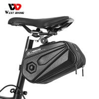 WEST BIKING 2.6L Bike Saddle Bag Waterproof MTB Road Bicycle Under Seat Bag Lage Capacity Reflective Pannier Cycling Accessories