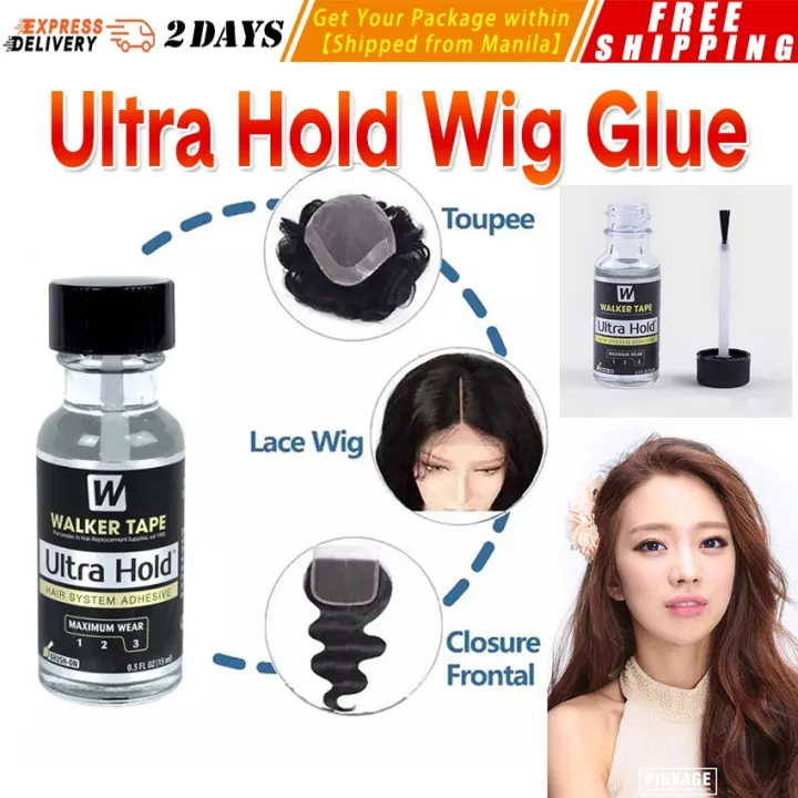 15ml Ultra Hold Glue Men Toupee Tape Hair System Adhesives Brush For