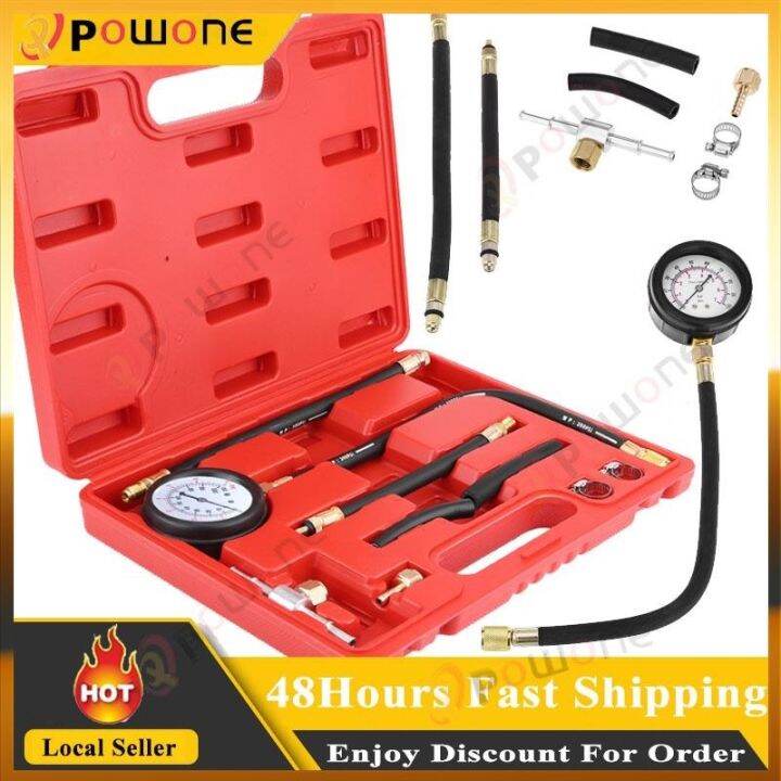 POWONE Fuel Pressure Gauge Fuel Injection Hydraulic Pressure Gauge Used