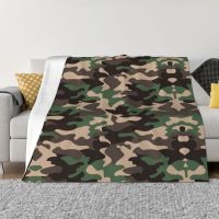 Camo Camouflage Blanket 3D Printed Soft Flannel Fleece Warm Blue Throw Blankets for Office Bedding Couch Quilt