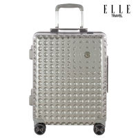 ELLE Travel Lunar Collection 100%Polycarbonate PC กระเป๋าเดินทางขนาดเล็กถือขึ้นเครื่อง Cabin Size คันชักอะลูมีเนียม100% ระบบซิปคู่นิภัย/ซิปขยายความจุล้อ 360องศา