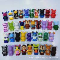 ✌◘ tail goods stock bulk mini cute Q version building bear cartoon shape doll decoration childrens toys