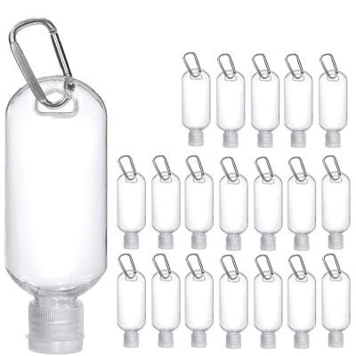 20Pcs 50Ml Liquids Refillable Travel Bottles with Hook , Leakproof Refillable Empty Bottles for Outdoor with Hook