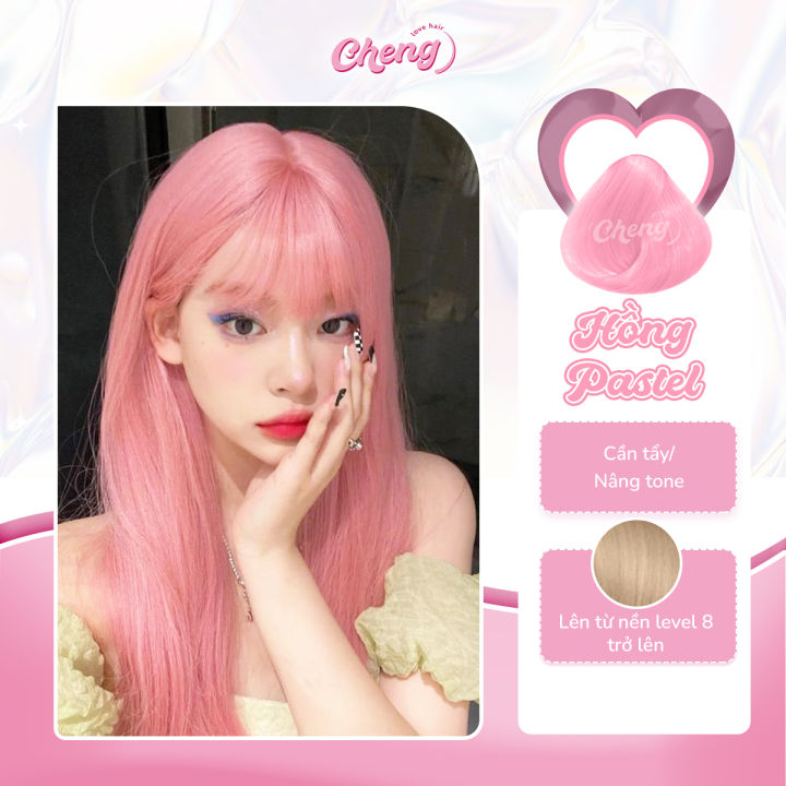 Thuốc nhuộm tóc màu hồng pastel là lựa chọn thích hợp cho những ai muốn tạo nên một vẻ đẹp dịu dàng và nữ tính. Xem hình ảnh liên quan để cảm nhận sự nhẹ nhàng và duyên dáng của tông màu này.