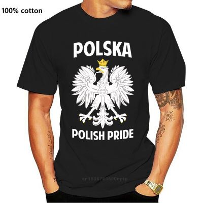 เสื้อยืดcalandfashionใหม่ เสื้อยืดผ้าฝ้าย 100% พิมพ์ลาย Poland Polska Polish Pride Proud Eagle ระบายอากาศ สําหรับผู้ชายS  SV7S