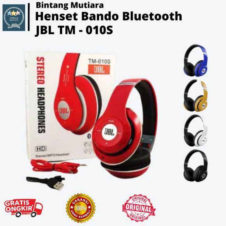 Headphone Bluetooth Bando Bass jbl TM 010s Lazada Indonesia