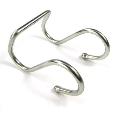 2 Pieces Stainless Steel Double S-Shaped Storage Hook for Bathroom Kitchen Wall Door Organizer Accessories