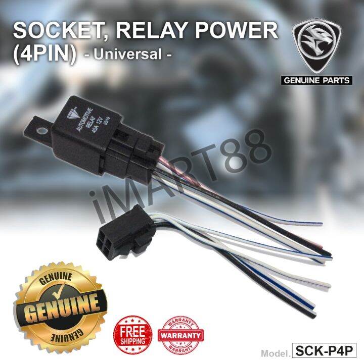 Universal 12V 40A Heavy Duty Headlamp Aircond Air Cond Fan Power Relay