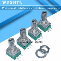 5pcs RK097 potentiometer RK097N 5K 10K 20K 50K 100K 500K B5K with switch audio 3pin shaft 15mm amplifier sealing potentiometer