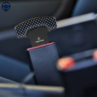 ☾♧☏ Best price Safety Belt Buckles Real Carbon Fiber Car Seat Alarm Canceler Stopper Plug Thick Insert Socket Seatbeltts Lock Buckle